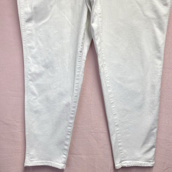 Madewell Stove Pipe High Rise Straight Leg Jeans Pants Women 20W White Stretch - Picture 11 of 16